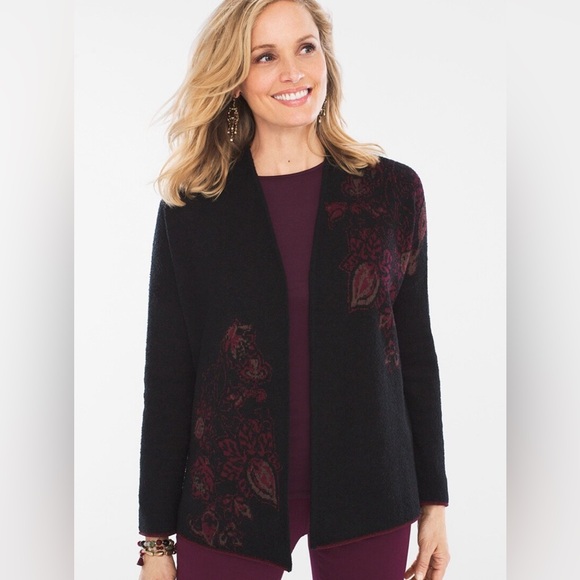 Chicos Vibrant Faux-Fur Cardigan - Picture 4 of 15